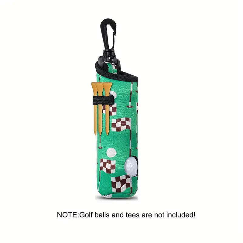 1pc Golf Tee Holder, Golf Ball Carry Bag Pouch Golf Ball Holder Keychain Belt Clip, Golf Gifts Accessories