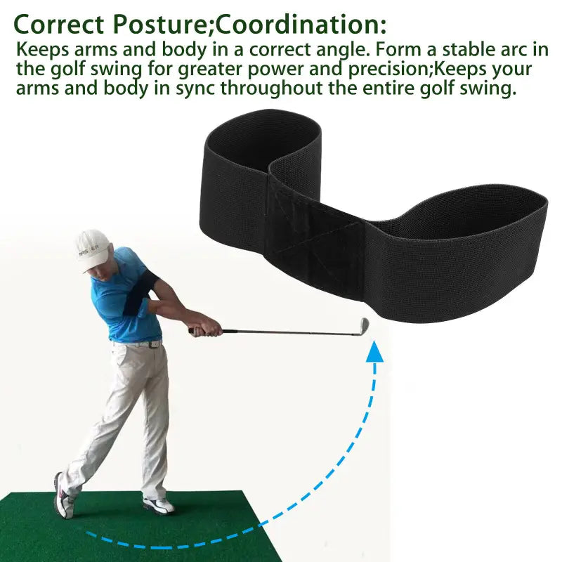 Golf Swing Trainer Arm Band - Improve Your Swing with Professional Elastic Gesture Corrector for Men and Women