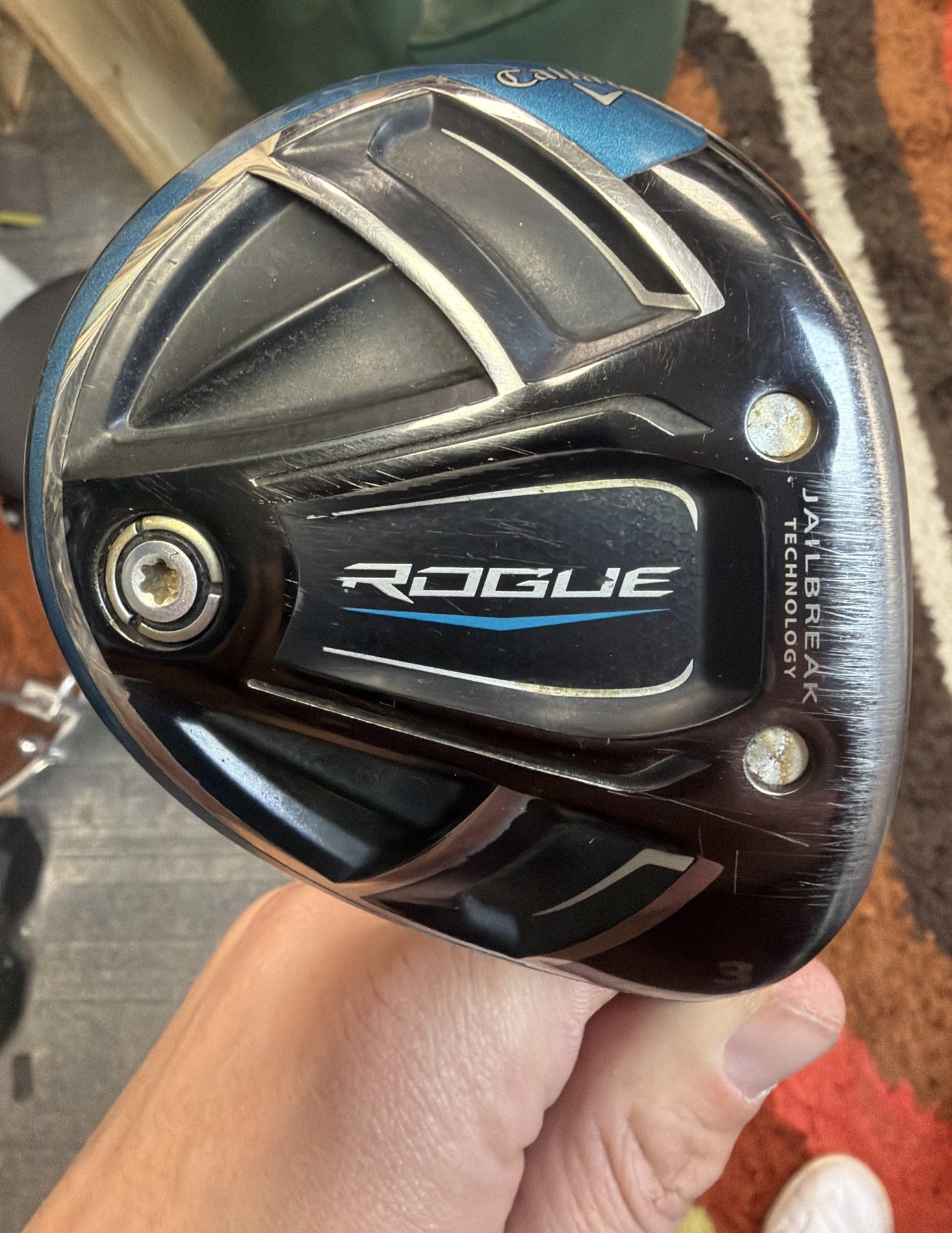 Callaway Rogue 3 Wood | 15° | Aldila 60 Stiff | Right-handed - actual club photograph with original background