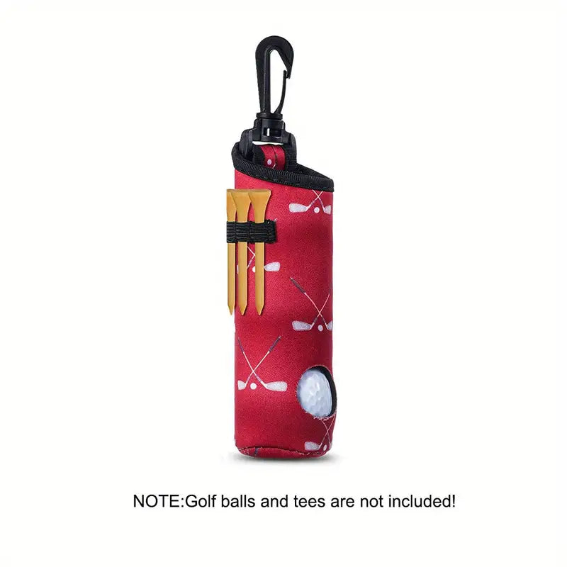 1pc Golf Tee Holder, Golf Ball Carry Bag Pouch Golf Ball Holder Keychain Belt Clip, Golf Gifts Accessories