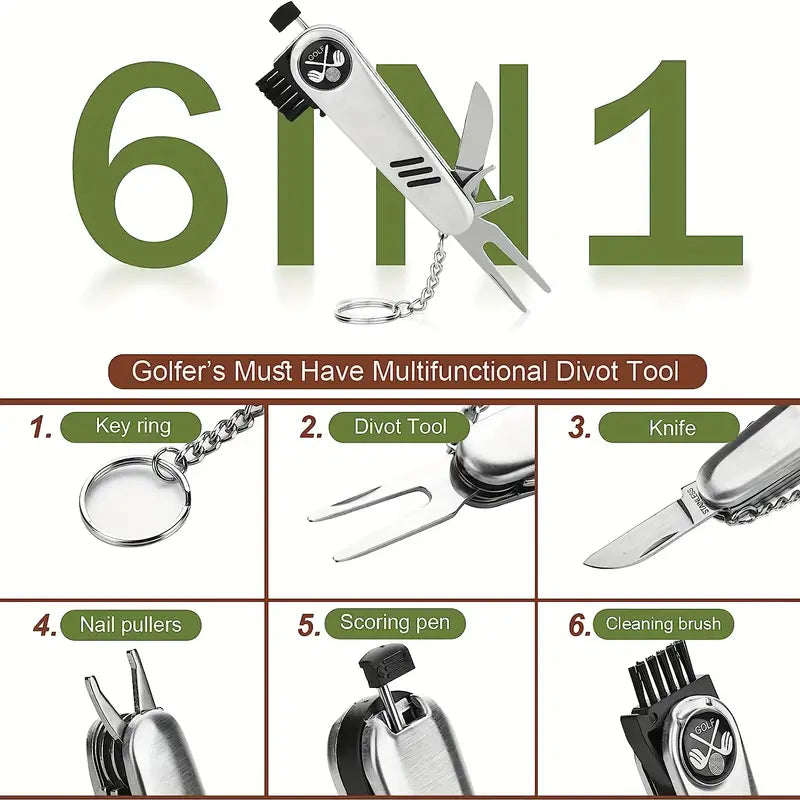 Golf Gifts For Men And Women, Golf Accessories Set With Hi-End Case, Golf Balls, Rangefinder, Golf Tees, Brush, Multifunctional Divot Knife, Scorer, Golf Ball Clamp