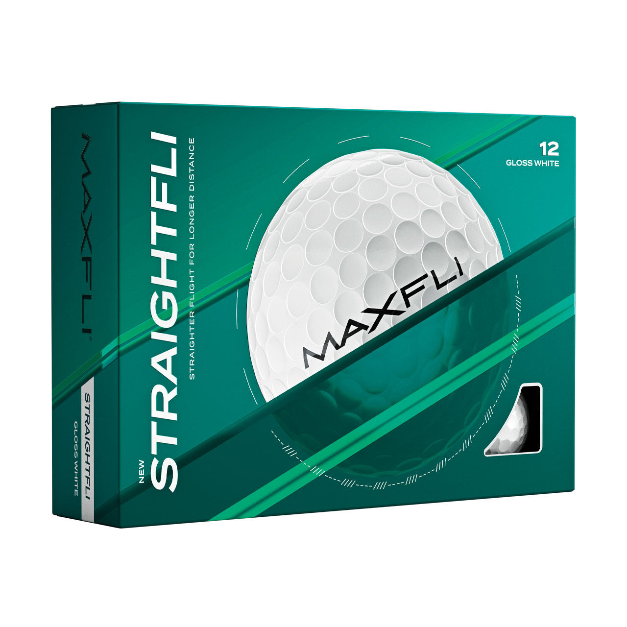 Maxfli 2025 StraightFli Golf Balls Dz - MXB0053-Gloss White