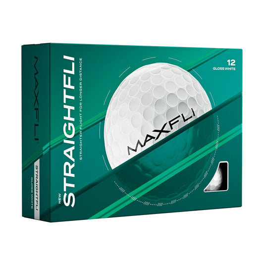 Maxfli 2025 StraightFli Golf Balls Dz - MXB0053-Gloss White