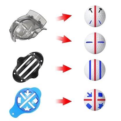 6pcs 3pcs 3pcs Triple Track Golf Ball Marker Kit with Letter Stencils and Color Line Markers - Perfect Alignment Tool for Accurate Putting and Improved Game Performance